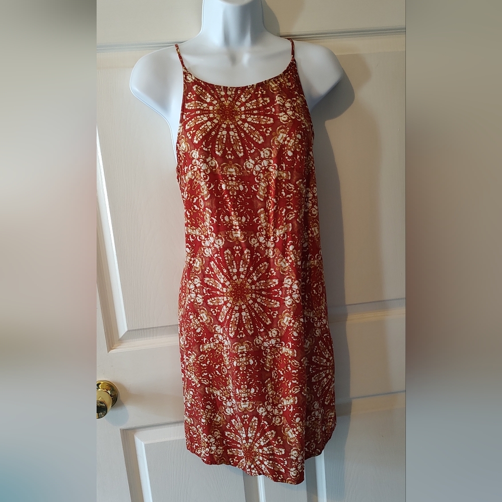 Vans Mandala Print Dress, Size Medium M, Orange White - Picture 5 of 11